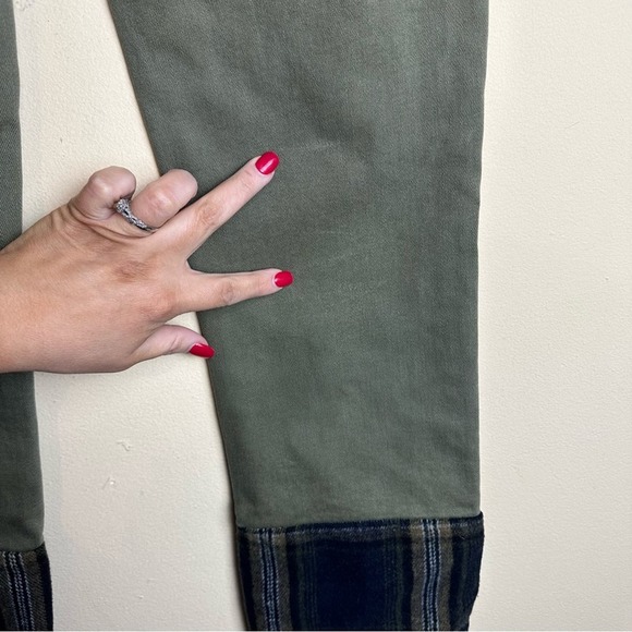 Driftwood Pants Colette Roads End Flannel Cuffs Green Jeans Women’s Size 28 - Picture 8 of 15